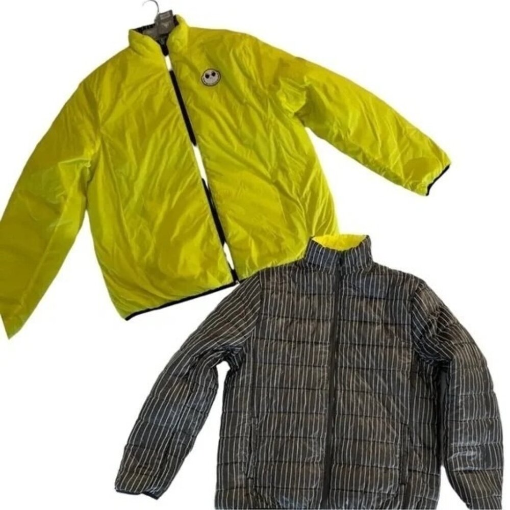 Disney Nightmare Before Christmas Jack Skellington Reversible Puffer Jacket Mens